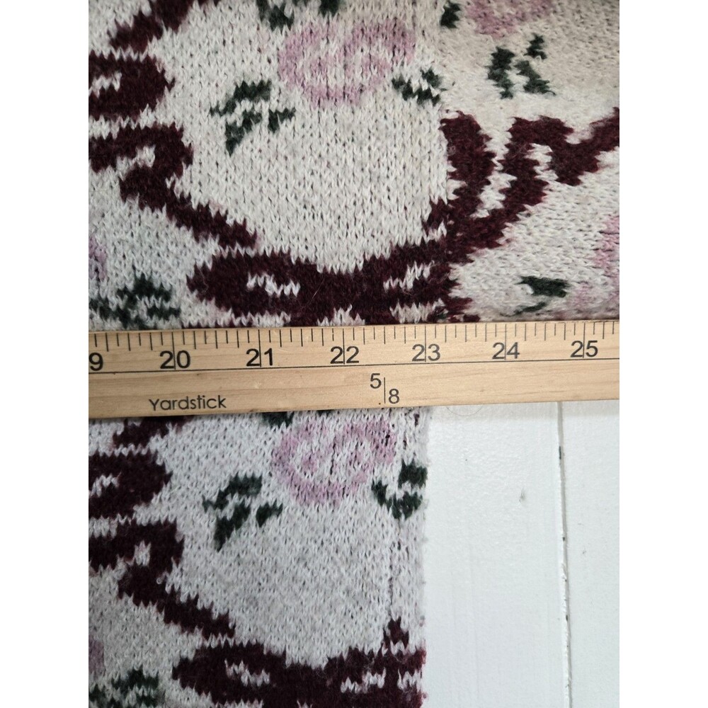 Sincerly Jules Sweater Womens S Floral Roses Boho Cottagecore Granola Romantic - Picture 7 of 8